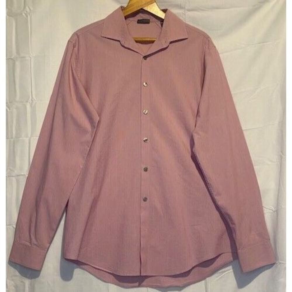 KENNETH COLE REACTION SLIM FIT Men's LARGE BUTTON DOWN 16 34/35‎